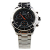 Stainless Steel Wrist Watch for Men Black Dial