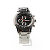Stainless Steel Wrist Watch for Men Black Dial