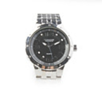 Stainless Steel Wrist Watch for Men Black Dial