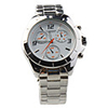 Stainless Steel Wrist Watch for Men White Dial