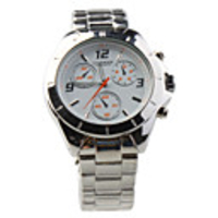 Stainless Steel Wrist Watch for Men White Dial