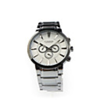 Stainless Steel Wrist Watch for Men White Dial