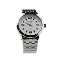 Stainless Steel Wrist Watch for Men White Dial
