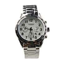 Stainless Steel Wrist Watch for Men White Dial