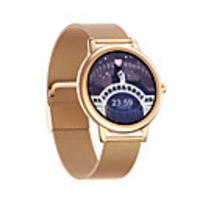 Stainless Women Smartwatch for Android/iPhone/Samsung Phones,  Hybrid-face Sports Tracker Support Heart Rate/Blood Pressure/Blood Oxygen Measure