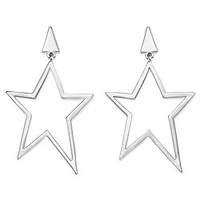 star dangle drop earrings in gold plating gift idea for women