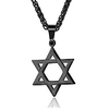 star of david pendant necklace stainless steel jewish jewelry for men women religious 20 black