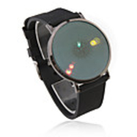 Star Pattern Face Rolling Ball Display Multicolor LED Wrist Watch