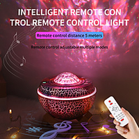 Star Projector Galaxy Projector 3D Galaxy Moon Lamp for Bedroom Remote Control Bluetooth Speaker Wooden Stand LED Night Lights for Home Theater Party Living Room Decor miniinthebox