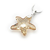 Star Shaped Crystal And 925 Sterling Silver With Platinum Plated Pendant - Champagne