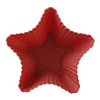 Star Shaped Silicone Mould for DIY Cake/Muffin/Cupcake/Soap, Deep Red