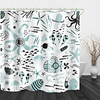Starfish School Print Waterproof Fabric Shower Curtain for Bathroom Home Decor Covered Bathtub Curtains Liner Includes with Hooks