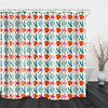 Starfish Seaweed Print Waterproof Fabric Shower Curtain for Bathroom Home Decor Covered Bathtub Curtains Liner Includes with Hooks