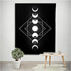 Starry Print Tapestry Moderne Art Wall Opknoping Polyester Leeuw Maan Patroon Fantacy Deken Tapijt Indoor Home Harmonieuze Decor
