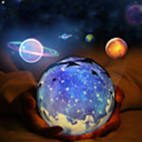 Starry Sky Projector Magic Planet Toy Universe Earth LED Lamp Colorful Rotating Flashing Star Baby Kids Christmas Gift
