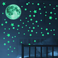 Stars / Holiday Wall Stickers Plane Wall Stickers / Luminous Wall Stickers Decorative Wall Stickers,  PVC Home Decoration Wall Decal Wall / Window Decoration 1pc