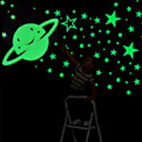 Stars Wall Stickers Luminous Wall Stickers Decorative Wall Stickers,  Silica Gel Home Decoration Wall Decal Wall Decoration 3pcs / 100pcs