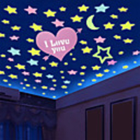 Stars Wall Stickers Luminous Wall Stickers Decorative Wall Stickers,  Silica Gel Home Decoration Wall Decal Window Decoration 5pcs / 100pcs