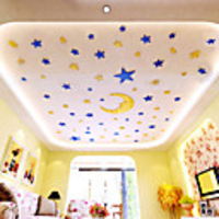 Stars Wall Stickers Mirror Wall Stickers Decorative Wall Stickers,  Acrylic Home Decoration Wall Decal Wall Decoration 60pcs / 5pcs