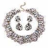statement necklace for women earrings and necklace set rhinestone vintage fashion costume jewelry