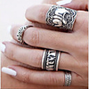 Statement Ring Artisan Silver Alloy Flower Ladies Unusual Asian One Size / Women