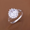 Statement Ring Diamond Solitaire Zircon Cubic Zirconia Silver Plated Ladies Luxury Bridal 7 8 / Women