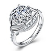 Statement Ring Layered Silver Brass Platinum Plated Imitation Diamond Eyes Ball Ladies Luxury Romantic 1pc 5 6 7 8 9 / Women