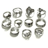 Statement Ring Moonstone Gold Silver Alloy Animal Ladies Unusual Unique Design 10pcs Adjustable / Women