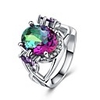 Statement Ring Stylish Silver Copper Rhinestone Platinum Plated Petal Clover Cocktail Ring Ladies Stylish Hyperbole 1pc 6 7 8 9 10 / Women