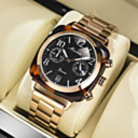 Steel Band Watches Quartz Stylish Classic Water Resistant / Waterproof Analog Rose Gold Red / Stainless Steel