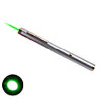 Steel Green Laser Pointer Pen With Gold Edge(Include 2 AAA batteries)