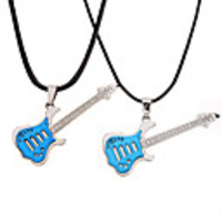 Steel Guitar Couple Hero Necklace