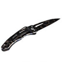 Steel Manual Release Folding Knife (Leopard grain)