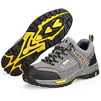 Steel Toe Cap Safety Shoes Microfiber PU Breathable Non-slipping Wear Proof Booties / Ankle Boots Gray Spring Summer miniinthebox
