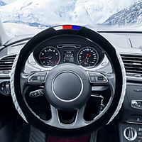 Steering Wheel Cover Style Deluxe Lint Universal Car Steering Wheel Protector Anti-Slip Soft Interior Accessories for Women Men fit Car SUV Truck etc 15 inch four Seasons miniinthebox