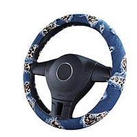 Steering Wheel Cover Style Imitation Cartoon Denim Universal Car Steering Wheel Protector Anti-Slip Soft Interior Accessories for Women Men fit Car SUV etc 15 inch four Seasons miniinthebox