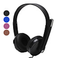 Stereo Powerful Bass Noise Reduction Headphones with Volume Control and Microphone (Assorted Colors)