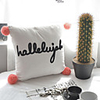 Stereoscopic Simple Embroidery Hydrangea Pillow Case Cover Living Room Bedroom Sofa Cushion Cover Modern Sample Room Cushion Cover
