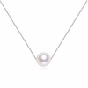 sterling silver 10mm pearl y necklace seashell pearl pendant necklaces for women (10mm pearl adjustable y necklace)