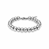 sterling silver 4mm-10m italian bead ball chain bracelet- handmade bead italian bracelet,  silver bead bracelet for women (7,  8mm gold plated)