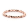 sterling silver beaded rings small dots eternity stacking wedding bands midi rings 14k rose gold size 7