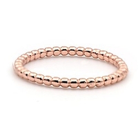 sterling silver beaded rings small dots eternity stacking wedding bands midi rings 14k rose gold size 7