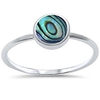 sterling silver bezel abalone shell ring sizes 7