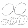 sterling silver hoop earrings white gold plated silver hoop earrings large hoop earrings for women girls(50/60/70mm) miniinthebox