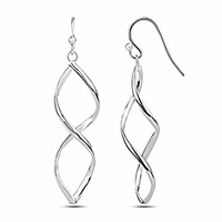 sterling silver jewelry wire figure eight dangler earring for women