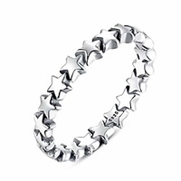 sterling silver mom star fashion ring for women