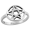 sterling silver pentagram ring for women 5/8 inch size 10