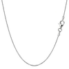 sterling silver rhodium plated cable chain necklace,  0.8mm,  18
