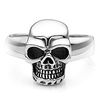 sterling silver vintage gothic skull head band ring men women unisex size 7