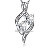sterling silver vintage irish triangle celtic knot love heart pendant necklace with chain 18